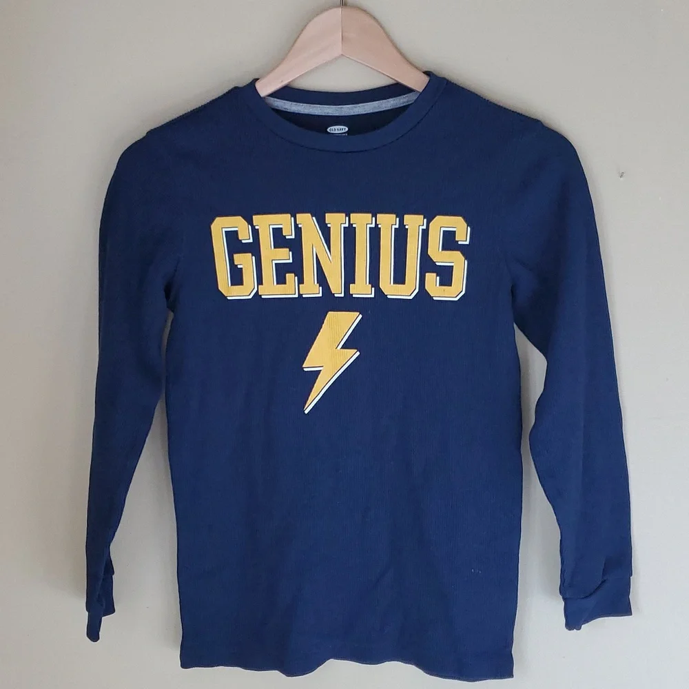 Old Navy long sleeve blue boys shirt